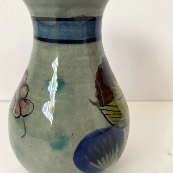 Ken Edwards Signed Tonala Art Pottery Vase Vintage 5 2/8"H - Picture 4 of 10